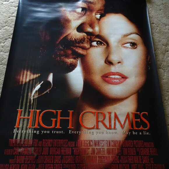 HIGH CRIMES - MOVIE BANNER WITH MORGAN FREEMAN & ASHLEY JUDD - Picture 1 of 9
